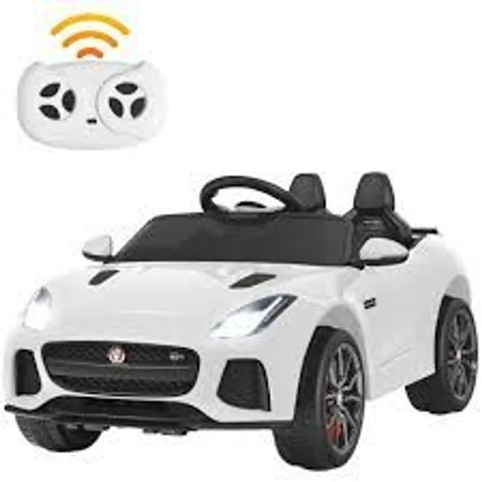 COSTWAY WHITE JAGUAR F TYPE SVR KIDS RIDE ON CAR WITH REMOTE