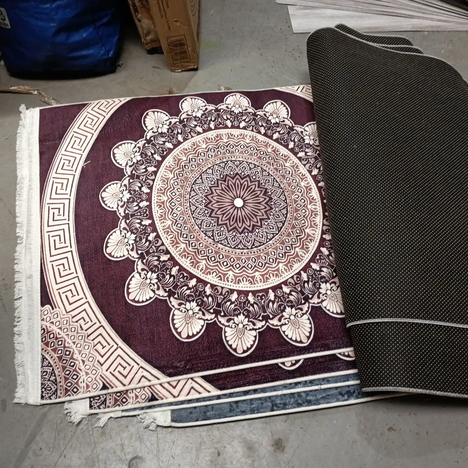 LOT OF 8 RECTANGULAR RUGS IN ASSORTED DESIGNS - SIZE UNSPECIFIED
