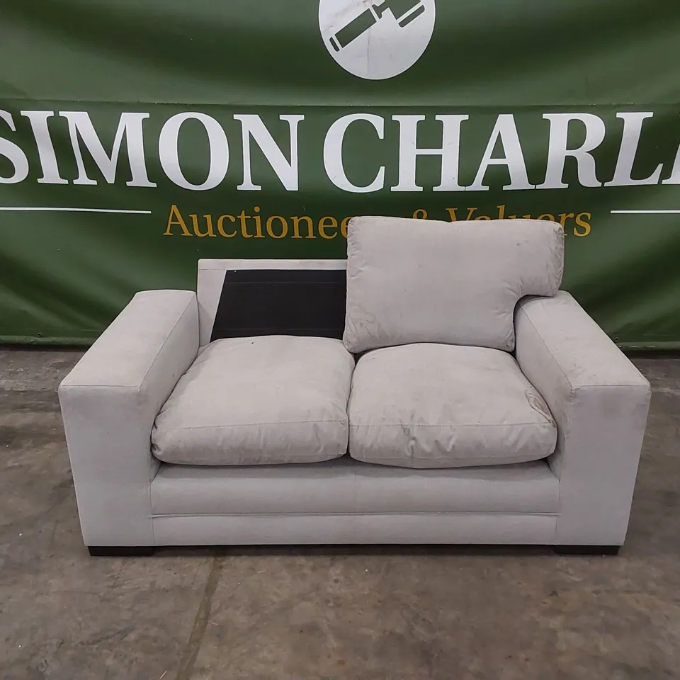 DESIGNER 2 SEATER SOFA - MISSING BACK CUSHION