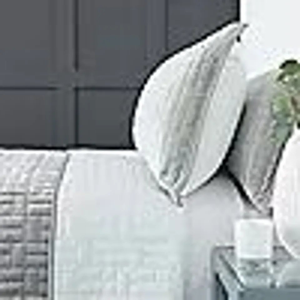 K BY KELLY HOPPEN VELVET REVERSIBLE FILLED BEDSPREAD AND SET OF 2 SHAMS IN TAUPE