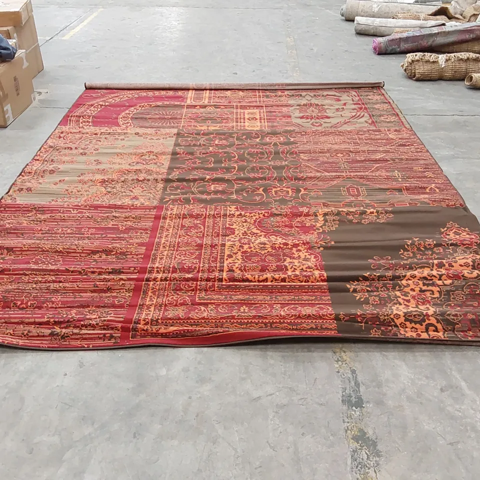 DROSKYN PATCHWORK MACHINE WOVEN AREA RUG - APPROXIMATELY 355 x 280CM