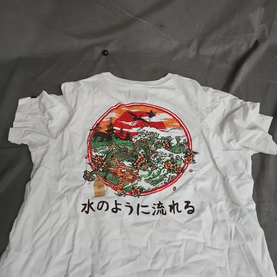 SUPERDRY JAPAN GRAPHIC T-SHIRT – WHITE, UK 16