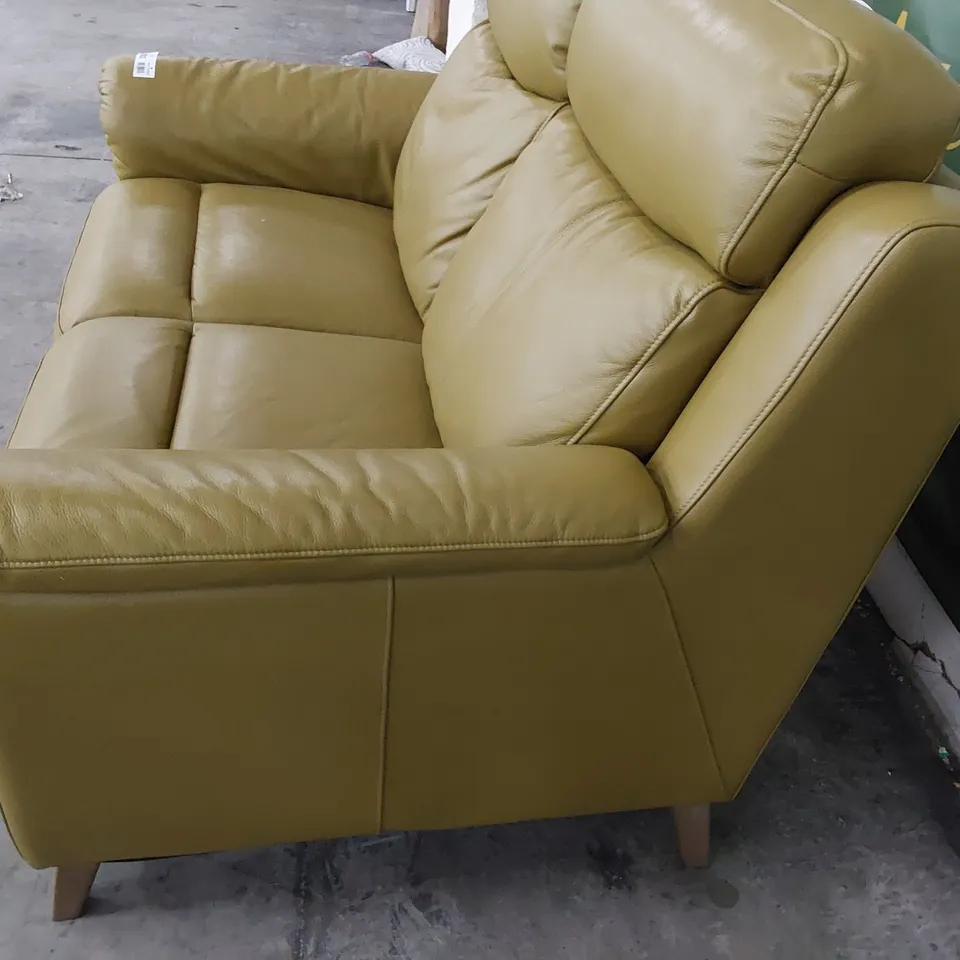 DESIGNER TWO SEATER SOFA SAND LEATHER