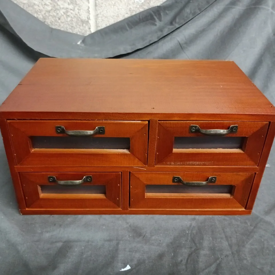 UNBRANDED SMALL WOODEN FOUR-DRAWER CHEST