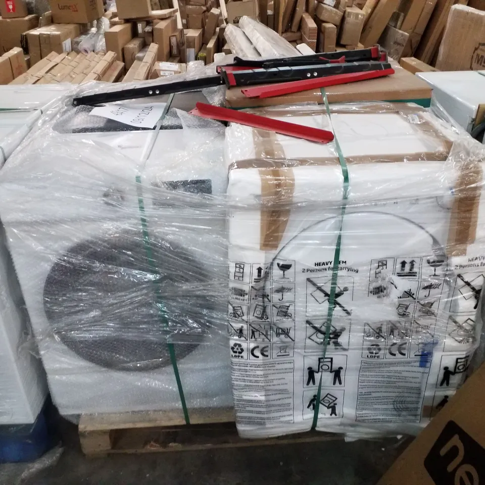 PALLET OF APPROXIMATELY 4 UNPROCESSED RAW RETURN WHITE GOODS TO INCLUDE;