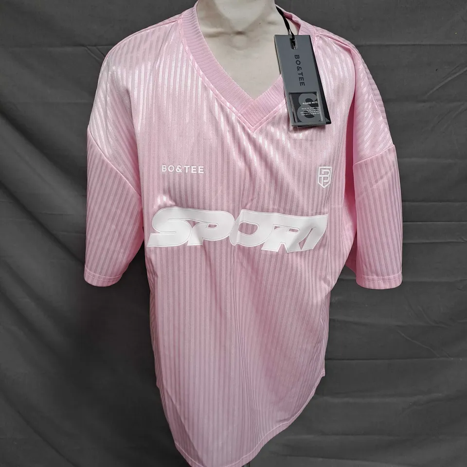 BO&TEE SPORT TEE IN BABY PINK SIZE S/M