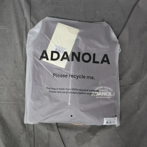 ADANOLA CLASSICS OVERSIZED FUNNEL NECK ZIP SWEATSHIRT IN BURGUNDY/MARSHMALLOW SIZE MEDIUM