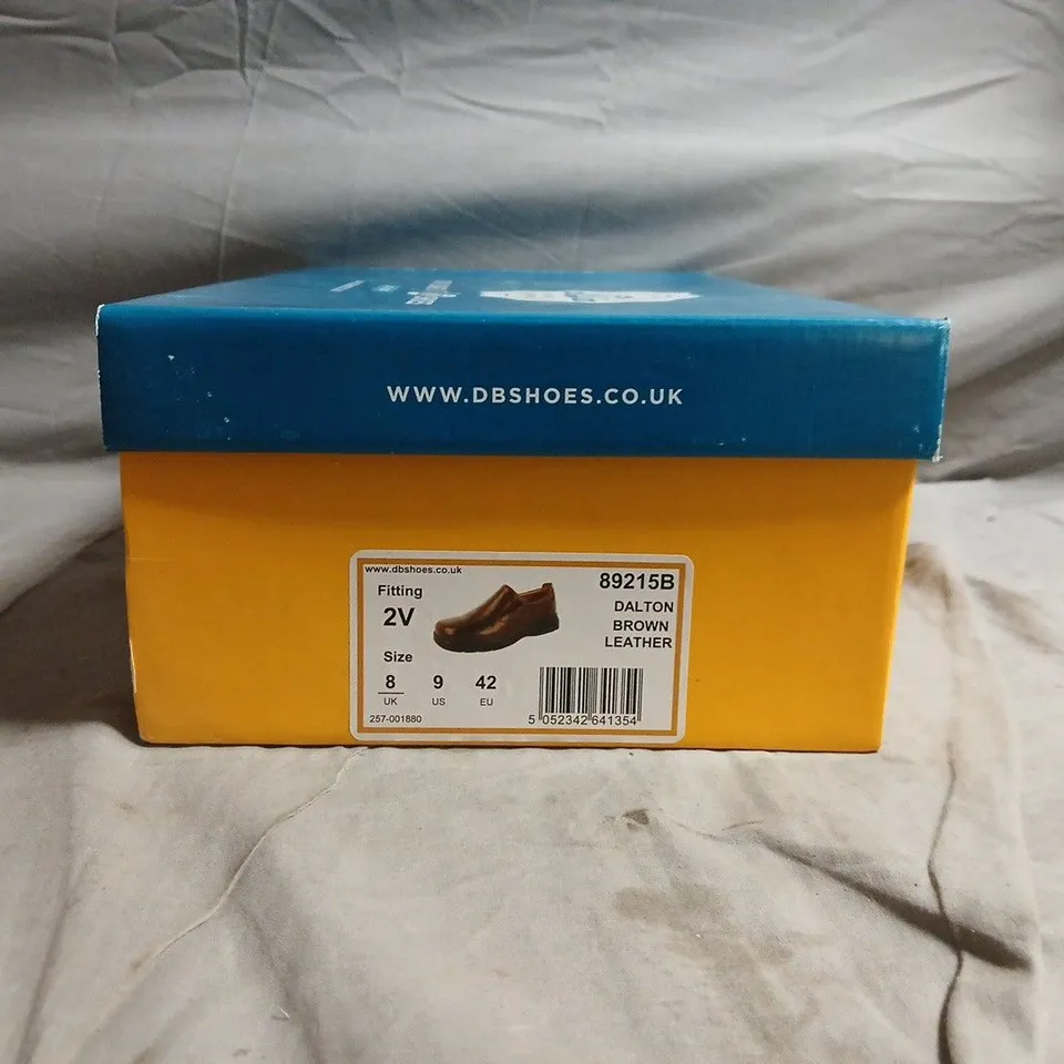 DBS SHOES DALTON BROWN LEATHER SHOES – UK 8 (US 9, EU 42)