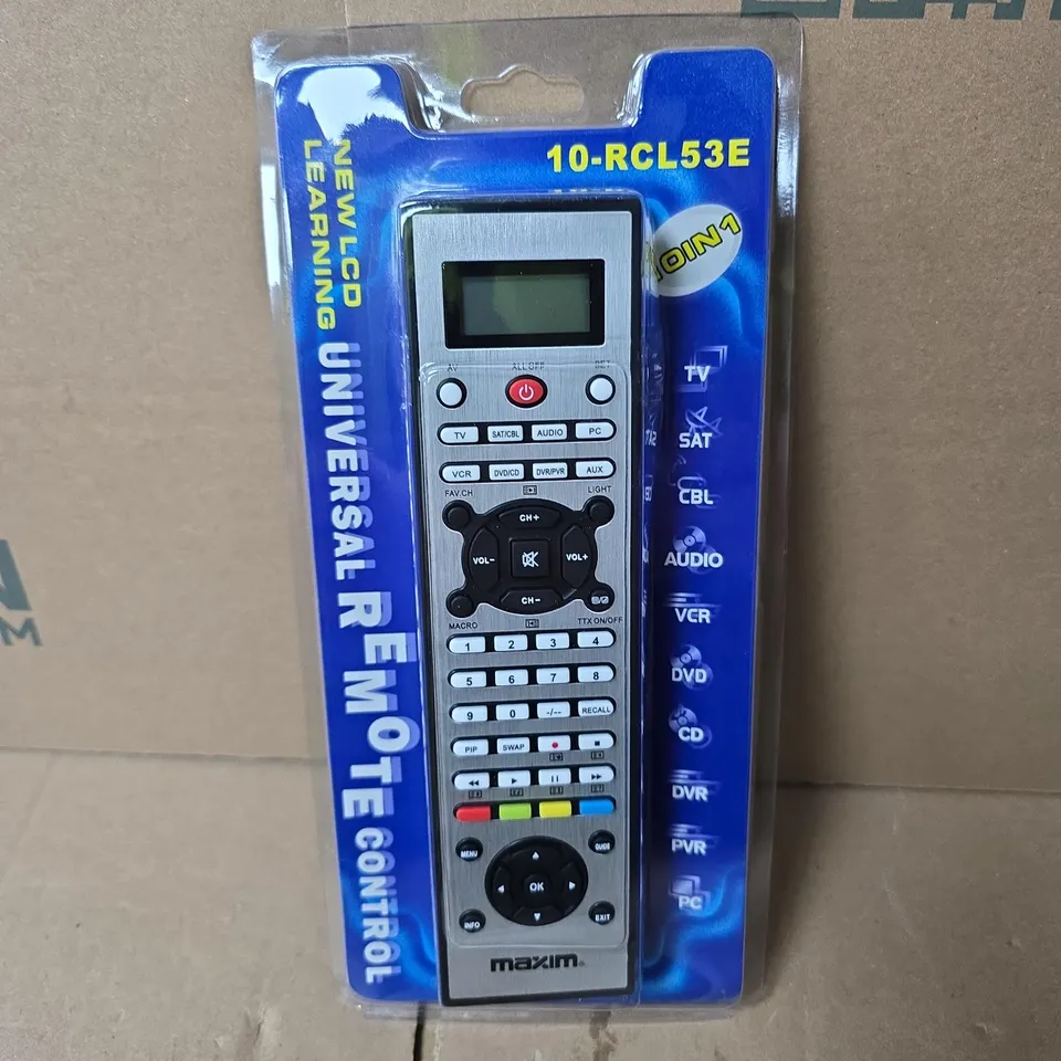 2 X MAXIM 10-RCL53E UNIVERSAL REMOTE CONTROL – BOXED