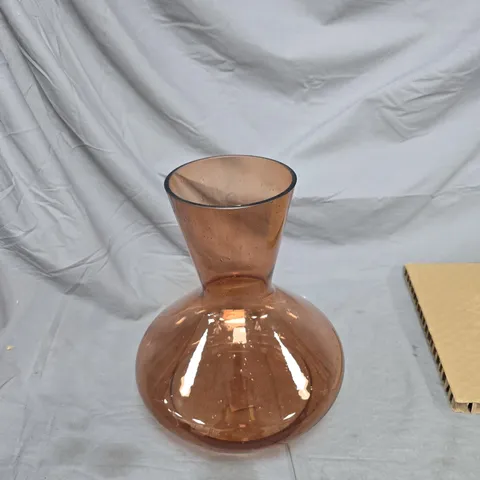 PINK GLASS VASE – BLOWN GLASS, DECORATIVE