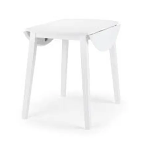BOXED JULIAN BOWEN COAST DROPLEAF TABLE - WHITE (1 BOX)