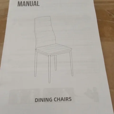 BOXED SET OF 6 DESIGNER DINING CHAIRS - WHITE PU (1 BOX)