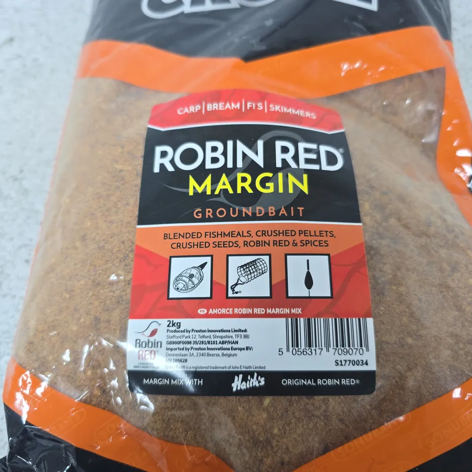 SONUBAITS ROBIN RED MARGIN GROUNDBAIT MIX – 2KG (CARP, BREAM & SKIMMERS)