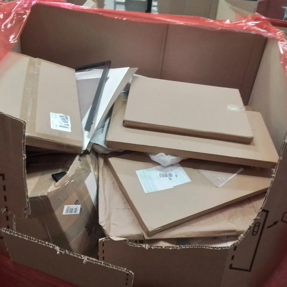PALLET OF ASSORTED HOUSEHOLD GOODS AND PRODUCTS TO INCLUDE;PICTURE FRAME,MAT,TRIPOD ROOF LIGHT