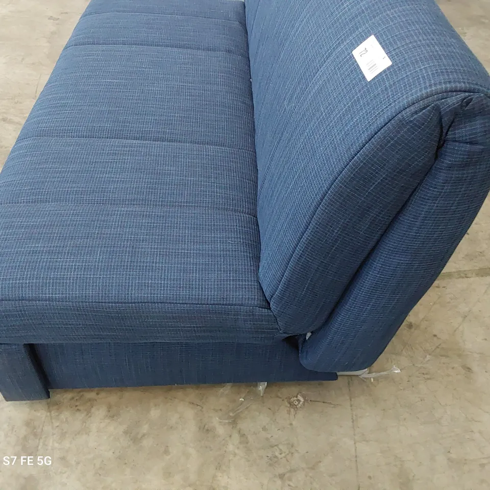 DESIGNER FOLD OUT SOFABED BLUE FABRIC 