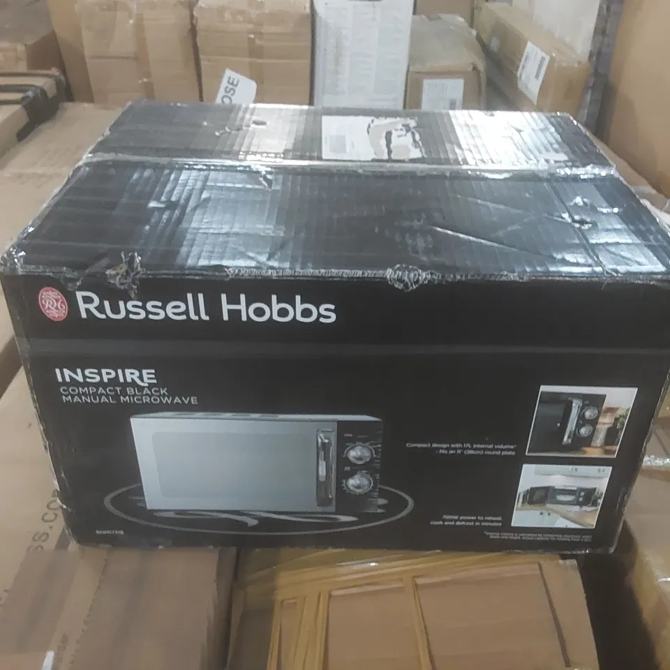 BOXED RUSSELL HOBBS RHM1731B COMPACT MICROWAVE