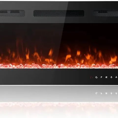 BOXED M.C.HAUS WALL-MOUNTED ELECTRIC FIREPLACE - BLACK (1 BOX)