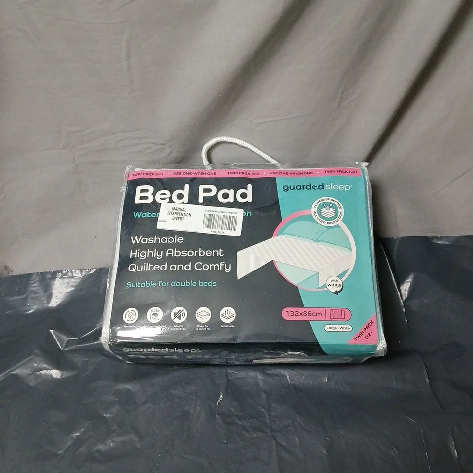 BED PAD – WATERPROOF, HIGHLY ABSORBENT, QUILTED TWIN PACK (132 X 86 CM) – GUARDED SLEEP