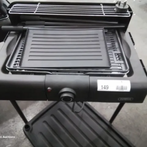 TOWER T14039BLK ELECTRIC INDOOR/OUTDOOR BBQ WITH CERAMIC NON-STICK COATING AND THERMOMETER, BLACK AND ALUMINIUM, 2400 W