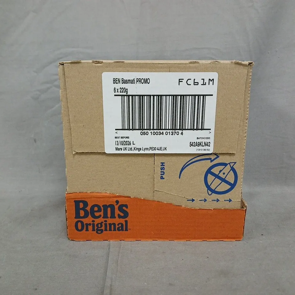 BEN'S ORIGINAL BASMATI RICE MULTIPACK (6 X 220G PACKS)