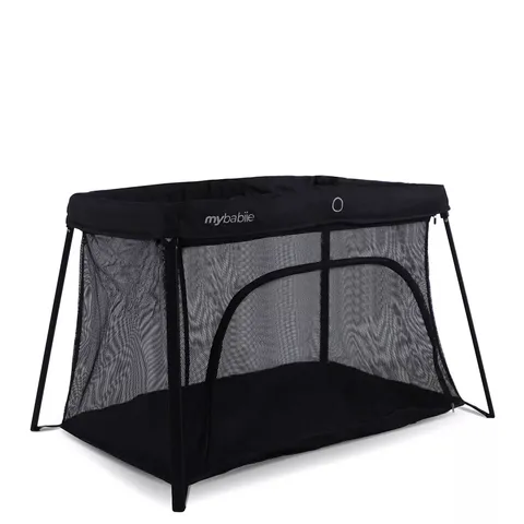 MY BABIIE MBTC2 AIR-LIGHT 2-IN-1 TRAVEL COT - BLACK BOXED