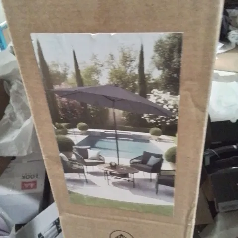 BOXED KEPLIN TILTING GARDEN PARASOL GREY