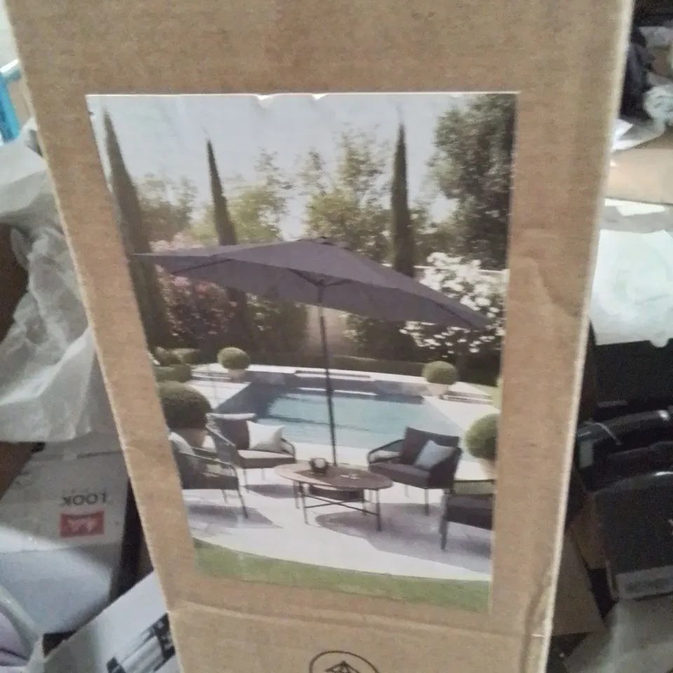BOXED KEPLIN TILTING GARDEN PARASOL GREY