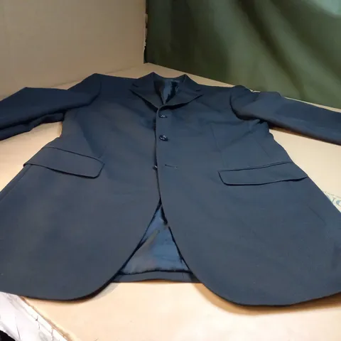 DESIGNER BLACK BUTTON THROUGH MENS LONGLING BLAZER