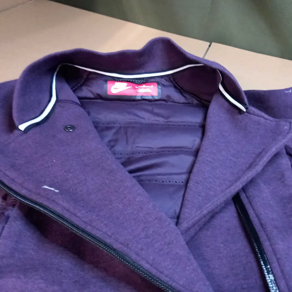 NIKE PURPLE MARL PART PADDED FITNESS JACKET - MEDIUM
