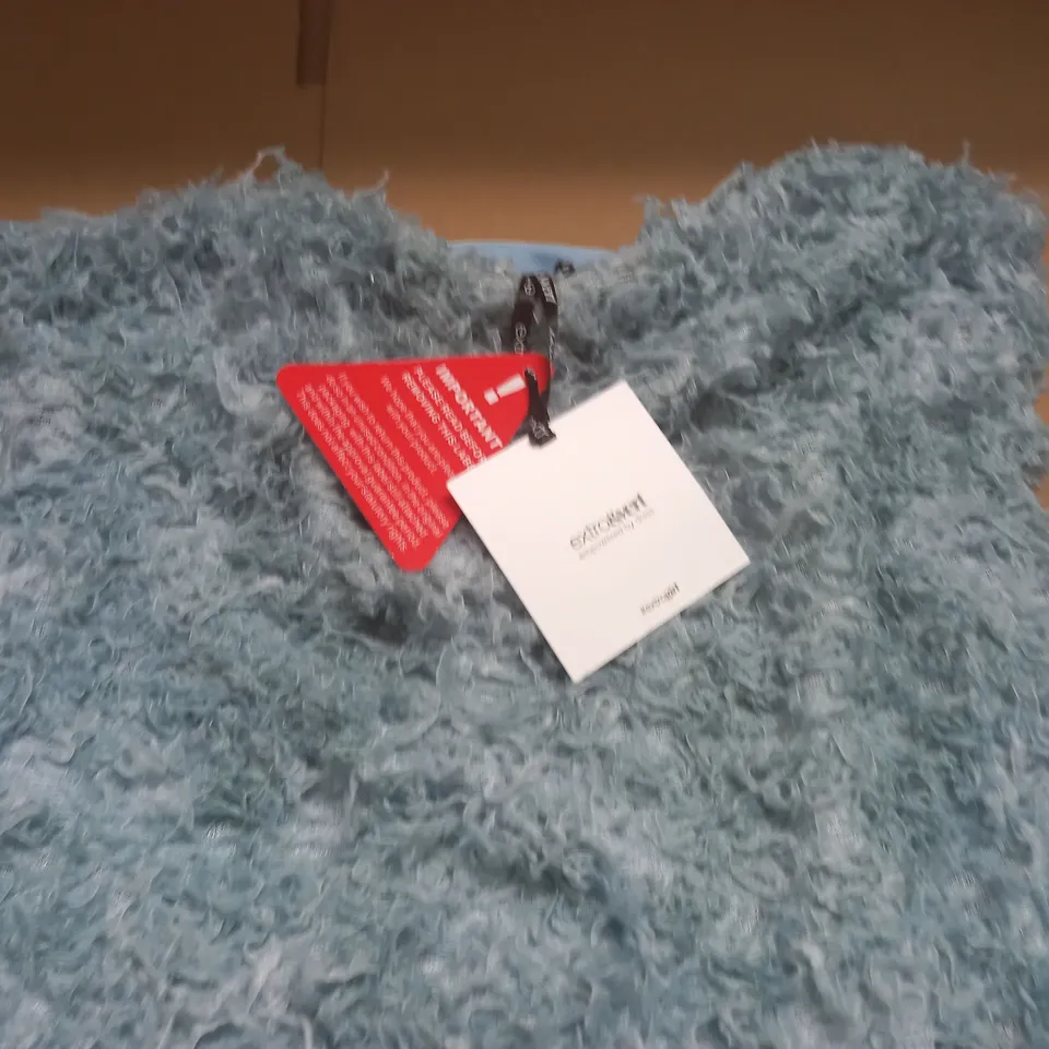 EXTRO & VERT PREMIUM MINI DRESS IN BABY BLUE - UK 10