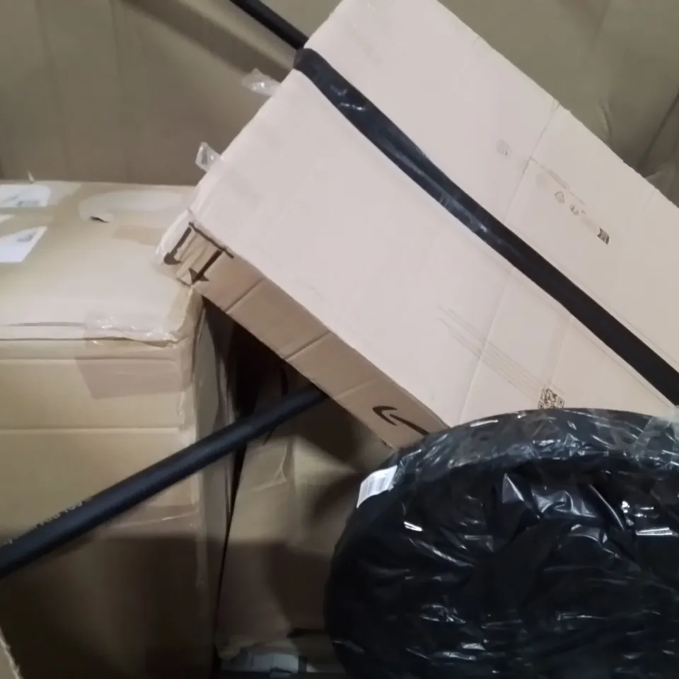 PALLET OF ASSORTED HOUSEHOLD GOODS AND PRODUCTS TO INCLUDE; SCOOTER,RETRACTABLE SAFETY GATE,LARGE RUG 