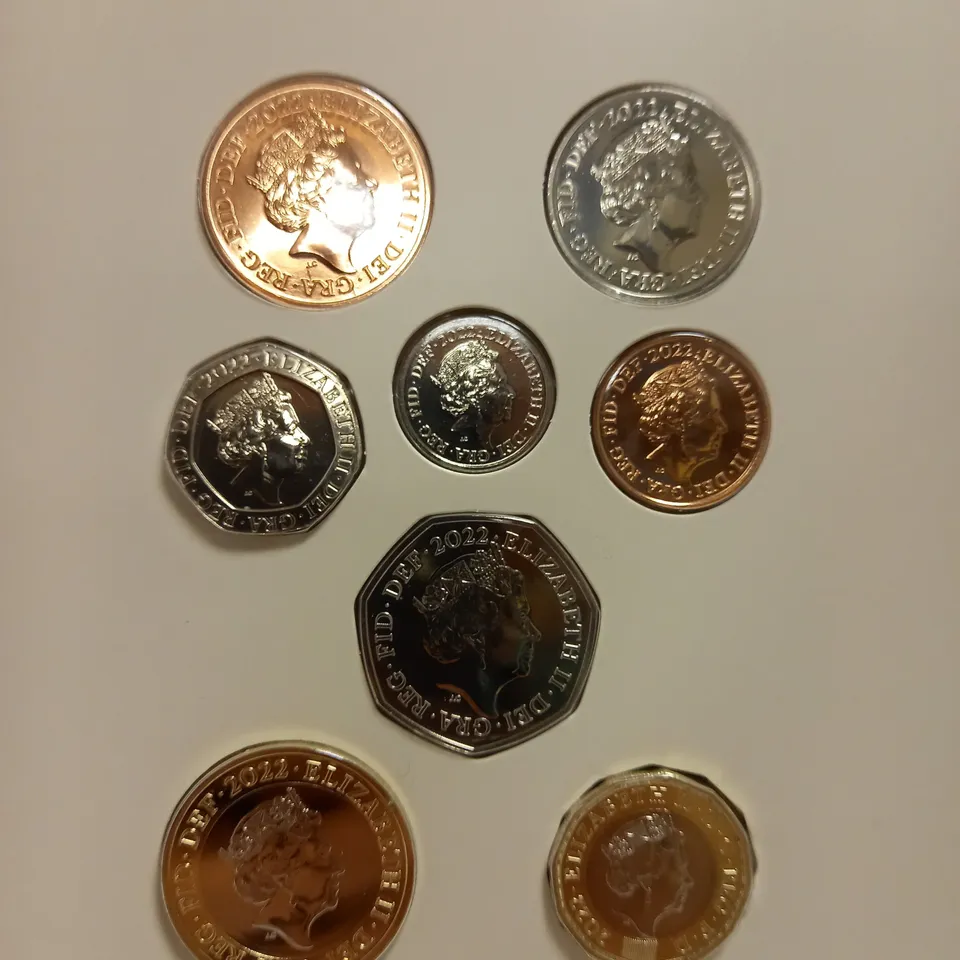 THE ROYAL MINT 2022 UK BRILLIANT UNCIRCULATED ANNUAL COIN COLLECTION - COMPLETE