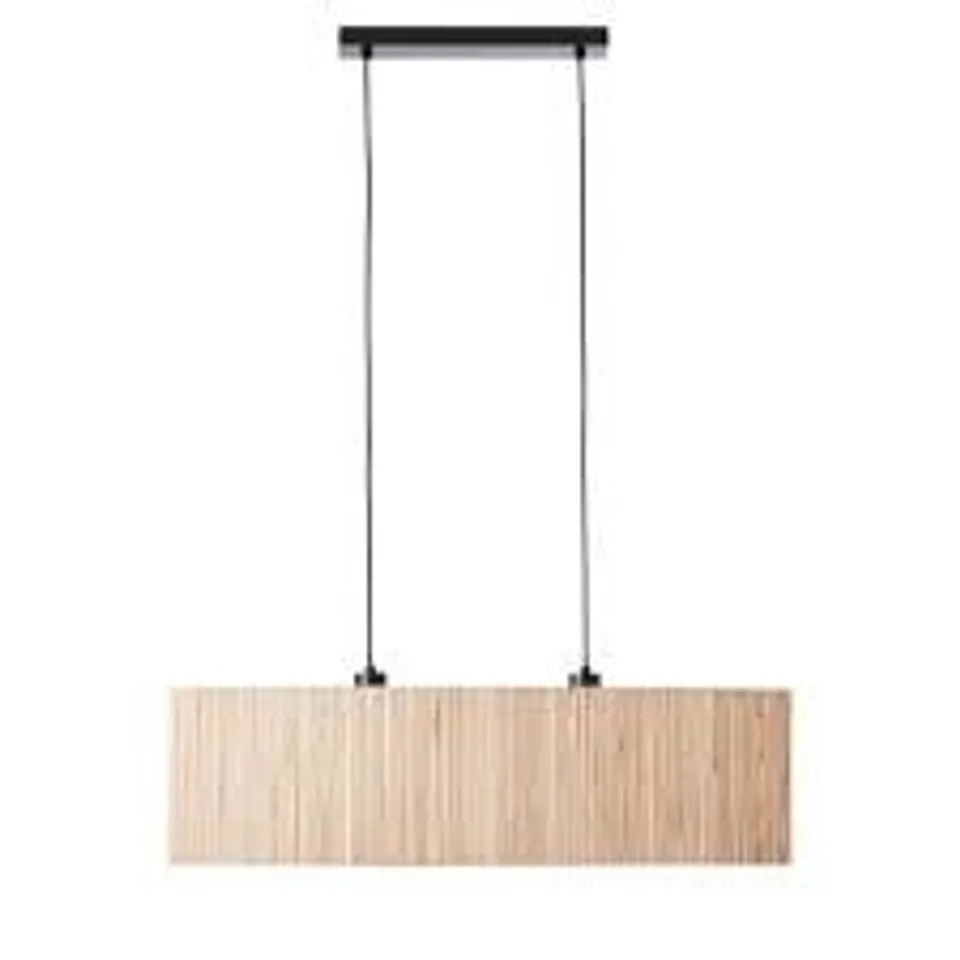 BOXED ENDON LONGSHORE 2 LIGHT PENDANT NATURAL SEAGRASS & MATT BLACK