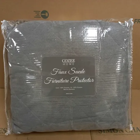 COZEE HOME FAUX SUEDE FURNITURE PROTECTOR - GREY 