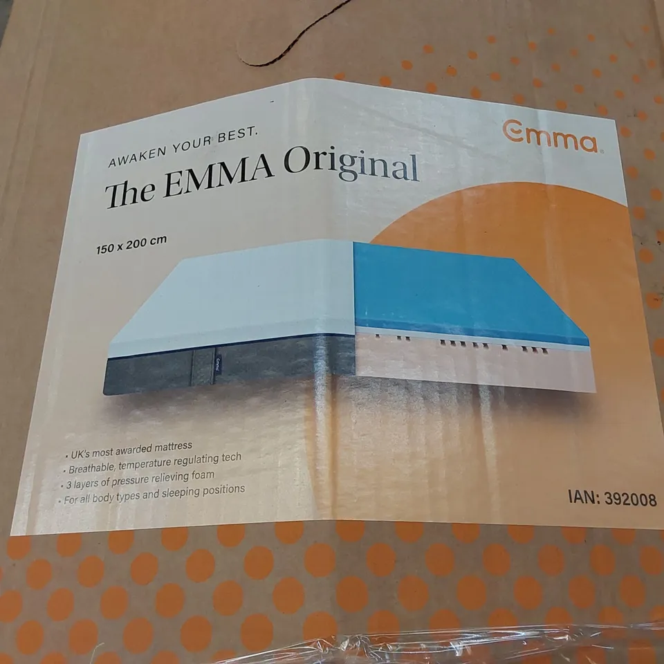 BOXED THE EMMA ORIGINAL KING SIZE MEMORY FOAM MATTRESS 