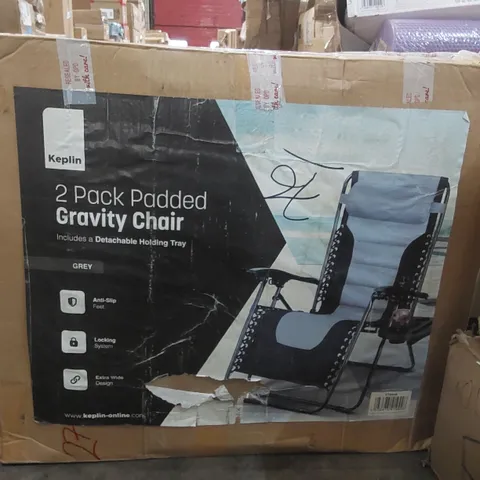 BOXED KEPLIN 2 PACK OF PADDED GRAVITY CHAIRS