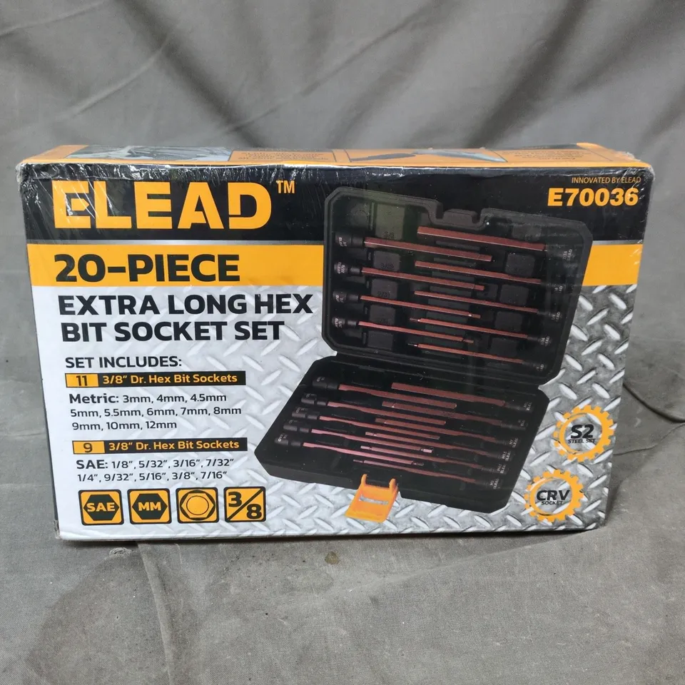 ELEAD 20-PIECE EXTRA LONG HEX BIT SOCKET SET