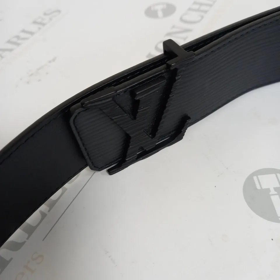 LOUIS VUITTON BLACK FAUX LEATHER BELT 