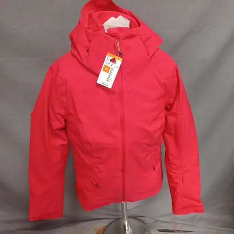 WEDZE PISTE 500 WATERPROOF JACKET IN RED SIZE M