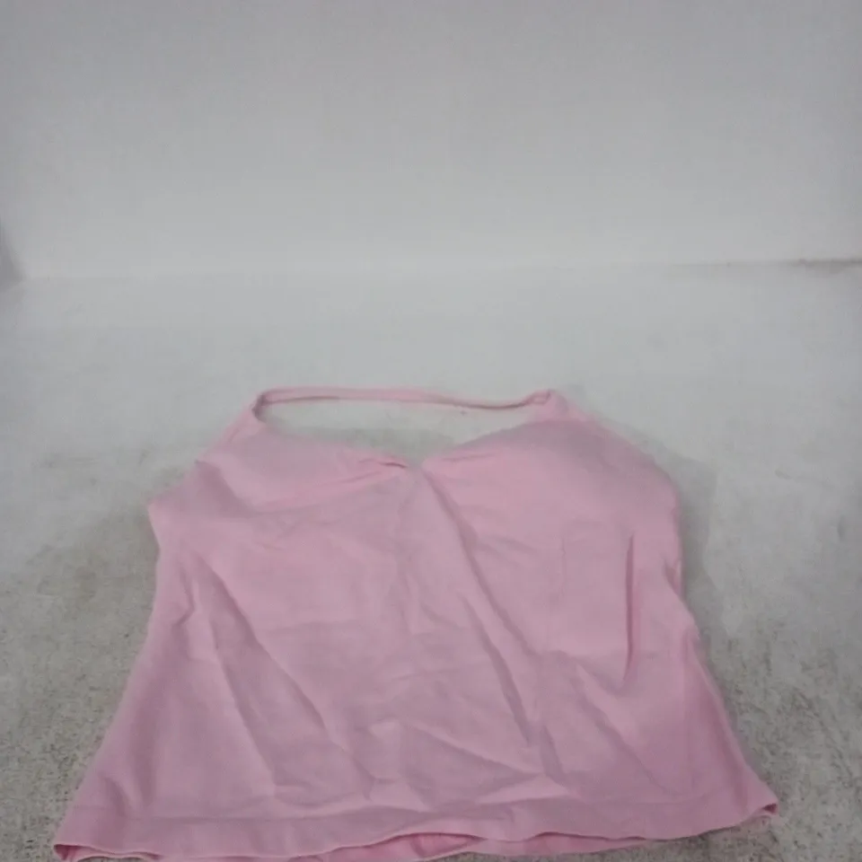 DFYNE IMPACT LONGLINE STRAPPY TOP LIGHT ROSE PINK LARGE