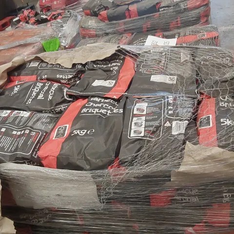 PALLET CONTAINING A LARGE QUANTITY OF CHARCOAL BRIQUETTE BAGS 