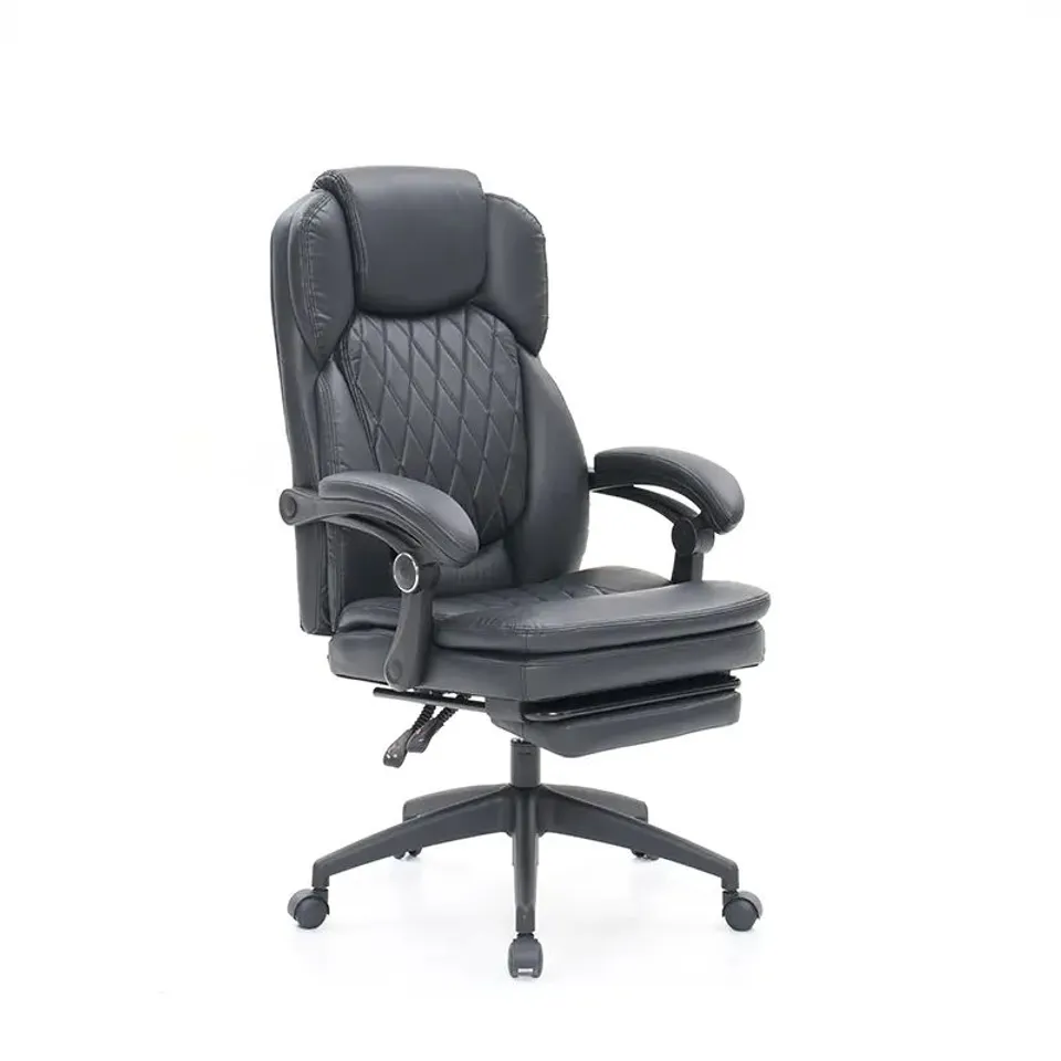 BOXED ERGONOMIC OFFICE CHAIR WITH FOOTREST, RECLINING DESK CHAIR
