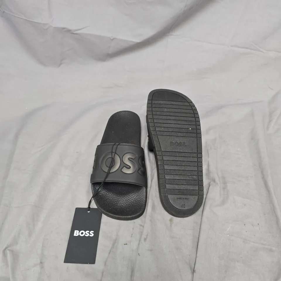 HUGO BOSS BLACK SLIDE SANDALS – UK 6 (EU 40)
