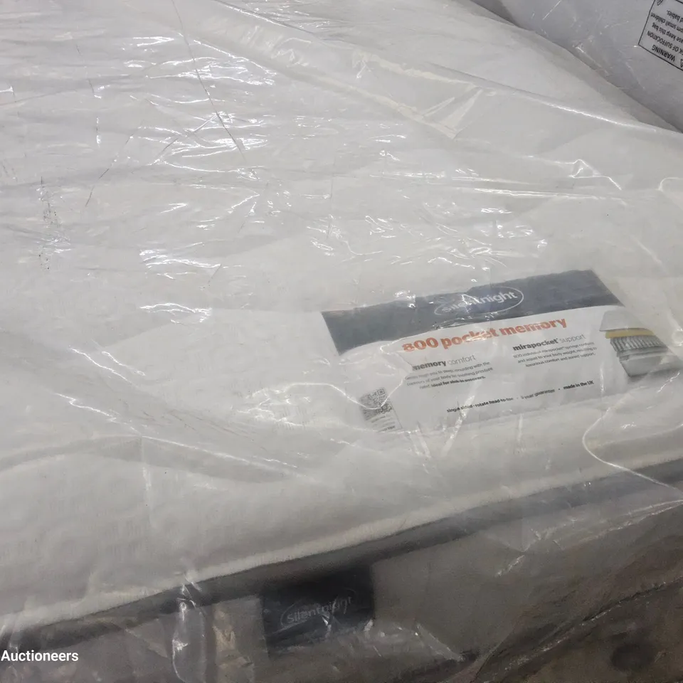BAGGED SILENTNIGHT 3' SINGLE 800 POCKET MEMORY MATTRESS 