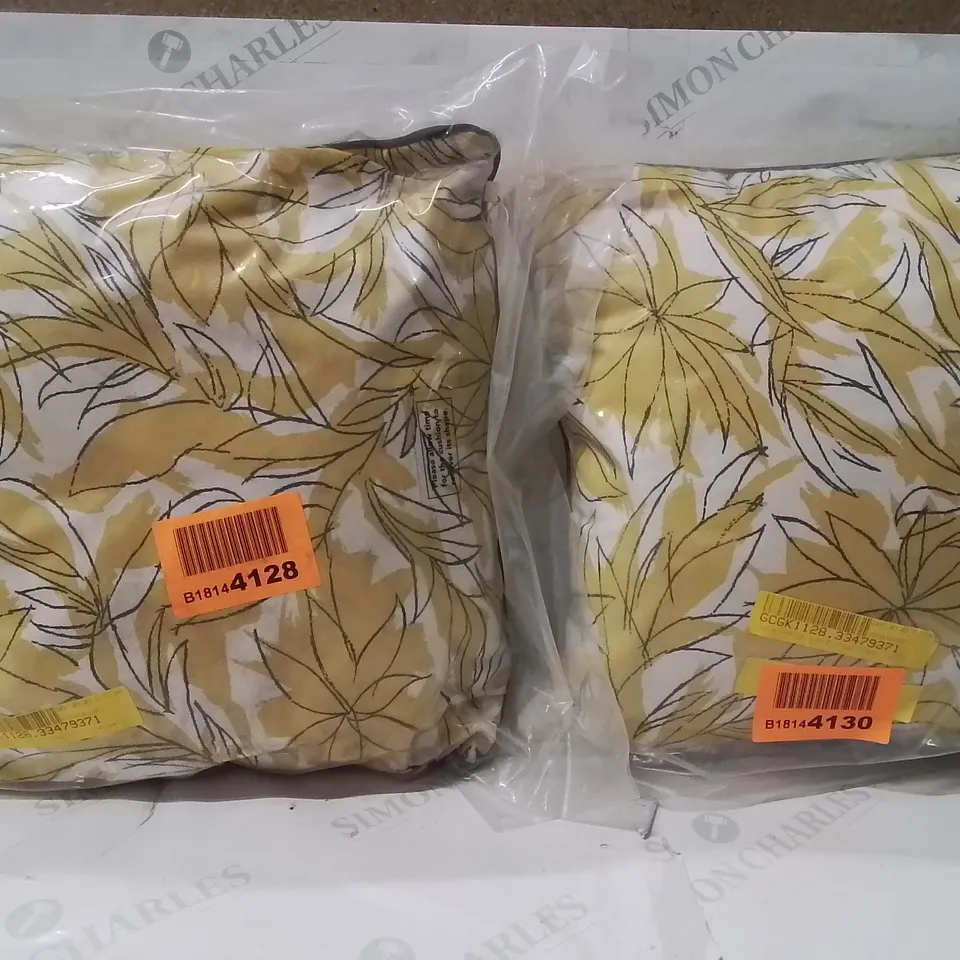 BRAND NEW SEALED SET OF 2 OASIS CUSHION YELLOW
