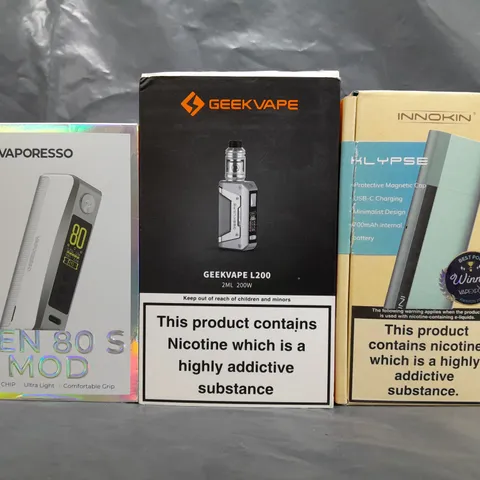 BOX OF APPROXIMATELY 20 ASSORTED E-CIGARETTE/VAPING PRODUCTS - MAKES, MODELS, COLOURS, AND STYLES VARY - COLLECTION ONLY