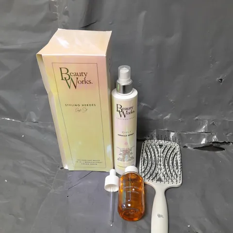 BOXED BEAUTY WORKS 10-IN-1 MIRACLE SPRAY X ARGAN SERUM GIFT SET 