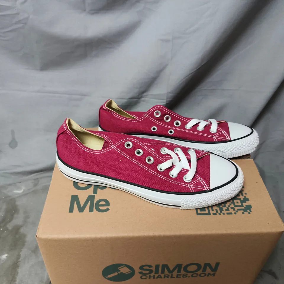UNBOXED CONVERSE ALL STAR PINK CANVAS SNEAKERS – LOW-TOP MENS SIZE 5.5 UK