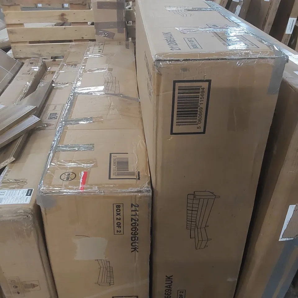 BOXED BLUE VELVET UPHOLSTERED CORNER SOFA (2 BOXES)