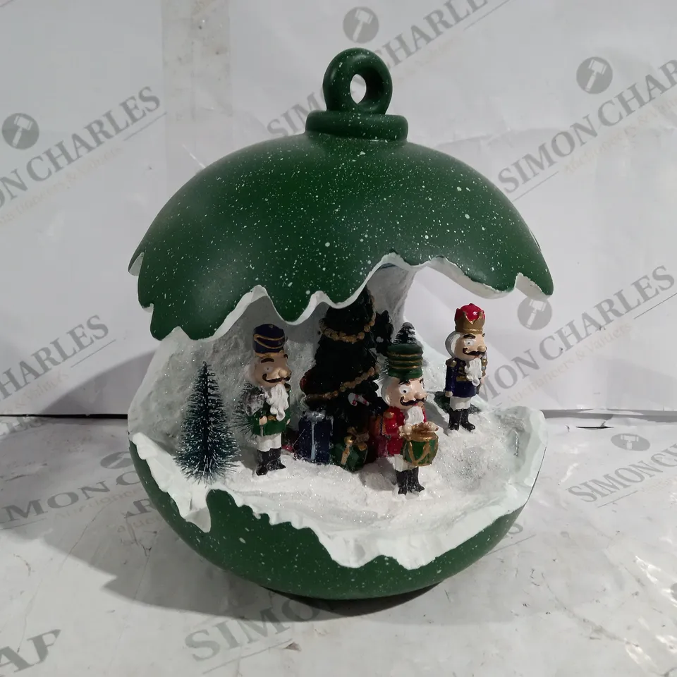 SANTAS EXPRESS PRE-LIT SPHERE WITH CHRISTMAS CHARACTER SCENE